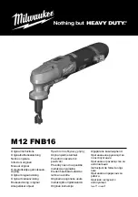 Предварительный просмотр 1 страницы Milwaukee M12 FNB16 Original Instructions Manual