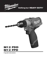 Предварительный просмотр 1 страницы Milwaukee M12 FPD-0 Original Instructions Manual