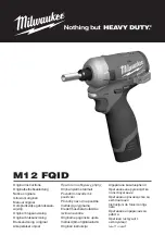 Milwaukee M12 FQID Original Instructions Manual предпросмотр