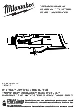 Milwaukee M12 FUEL 2409-20 Operator'S Manual preview