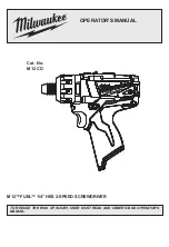 Milwaukee M12 FUEL CD Operator'S Manual предпросмотр