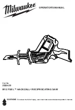 Preview for 1 page of Milwaukee M12 FUEL HACKZALL 2520-20 Operator'S Manual