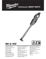 Предварительный просмотр 1 страницы Milwaukee M12 HV Original Instructions Manual