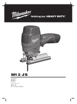 Preview for 1 page of Milwaukee M12 JS User Manual