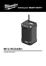 Milwaukee M12 RCDAB+ Original Instructions Manual предпросмотр