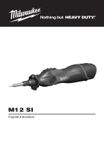 Preview for 1 page of Milwaukee M12 SI Original Instructions Manual