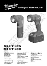 Milwaukee M12 T LED Original Instructions Manual preview