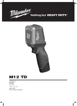 Предварительный просмотр 1 страницы Milwaukee M12 TD User Manual