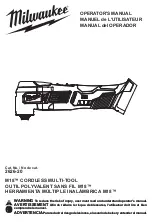 Предварительный просмотр 1 страницы Milwaukee M18 2626-20 Operator'S Manual