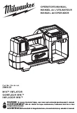 Milwaukee M18 2848-20 Operator'S Manual preview