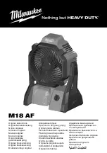 Milwaukee M18 AF Original Instructions Manual предпросмотр