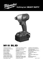 Milwaukee M18 BLID Original Instructions Manual предпросмотр