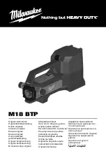 Milwaukee M18 BTP Original Instructions Manual preview