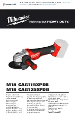 Preview for 1 page of Milwaukee M18 CAG115XPDB Original Instructions Manual