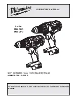 Preview for 1 page of Milwaukee M18 CDD Operator'S Manual