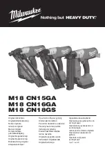 Milwaukee M18 CN15GA Original Instructions Manual preview