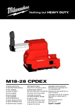 Milwaukee M18 CPDEX Original Instructions Manual предпросмотр