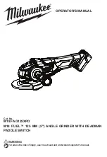 Milwaukee M18 FAG125XPD Operator'S Manual preview