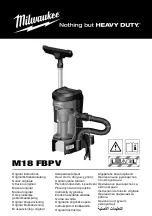 Предварительный просмотр 1 страницы Milwaukee M18 FBPV Original Instructions Manual