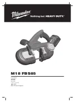 Milwaukee M18 FBS85 User Manual предпросмотр