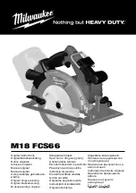 Preview for 1 page of Milwaukee M18 FCS66 Original Instructions Manual