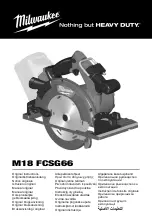 Предварительный просмотр 1 страницы Milwaukee M18 FCSG66 Original Instructions Manual