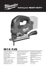 Предварительный просмотр 1 страницы Milwaukee M18 FJS Original Instructions Manual