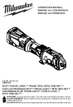 Предварительный просмотр 1 страницы Milwaukee M18 FORCE LOGIC 2922-20 Operator'S Manual