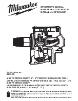 Предварительный просмотр 1 страницы Milwaukee M18 FORCELOGIC 2633-20 Operator'S Manual