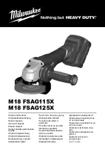 Preview for 1 page of Milwaukee M18 FSAG115X Original Instructions Manual