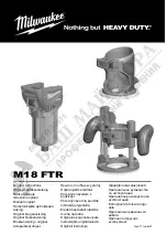 Предварительный просмотр 1 страницы Milwaukee M18 FTR Original Instructions Manual