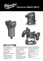 Preview for 1 page of Milwaukee M18 FTR8 Original Instructions Manual