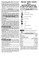 Preview for 3 page of Milwaukee M18 FUEL 0920-20 Operator'S Manual