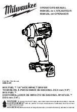 Milwaukee M18 FUEL 2853-20 Operator'S Manual preview