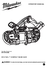 Preview for 1 page of Milwaukee M18 FUEL FBS85 Operator'S Manual