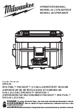 Preview for 1 page of Milwaukee M18 FUEL PACKOUT 0970-20 Operator'S Manual