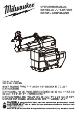 Preview for 1 page of Milwaukee M18 HAMMERVAC 2912-DE Operator'S Manual