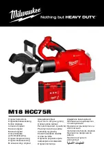 Предварительный просмотр 1 страницы Milwaukee M18 HCC75R Original Instructions Manual