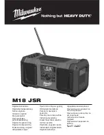 Предварительный просмотр 1 страницы Milwaukee M18 JSR Original Instructions Manual