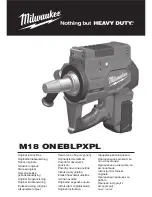 Preview for 1 page of Milwaukee M18 ONEBLPXPL Original Instructions Manual