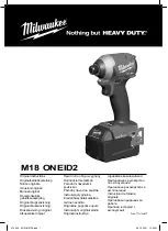 Milwaukee M18 ONEID2 Original Instructions Manual предпросмотр