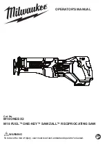 Preview for 1 page of Milwaukee M18 ONESX2 Operator'S Manual