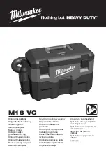 Milwaukee M18 VC Original Instructions Manual preview