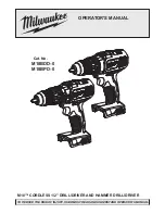 Preview for 1 page of Milwaukee M18BDD-0 Operator'S Manual