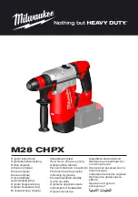 Предварительный просмотр 1 страницы Milwaukee M28 CHPX Original Instructions Manual