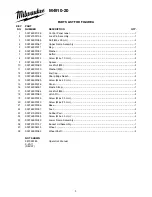 Preview for 3 page of Milwaukee M4910-20 Repair Sheet