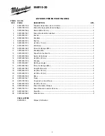 Предварительный просмотр 4 страницы Milwaukee M4910-20 Repair Sheet