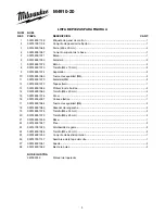 Предварительный просмотр 5 страницы Milwaukee M4910-20 Repair Sheet