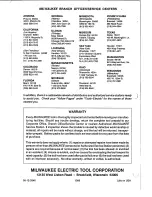 Preview for 16 page of Milwaukee Magnum 0224-1 Operator'S Manual