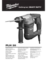 Milwaukee Milwaukee PLH 20 Original Instructions Manual предпросмотр